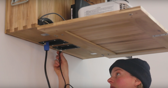 Illustration for article titled This Sweet DIY Wall Mount Will Hide Your Annoying Power Cables